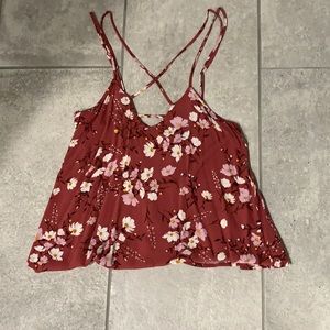 Pink floral American Eagle Top Women’s Small
